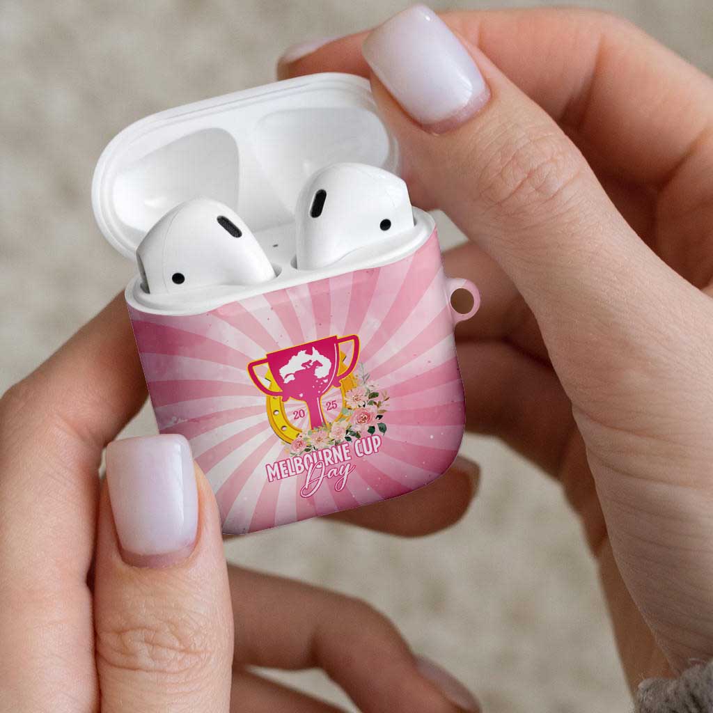 Australia Cup Melbourne Horse Racing AirPods Case 2025 Champion Trophy With Horseshoe - Aussie Hoodie