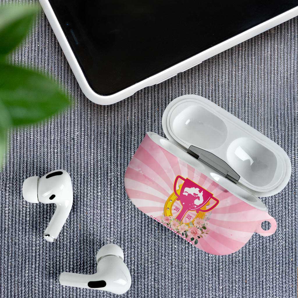 Australia Cup Melbourne Horse Racing AirPods Case 2025 Champion Trophy With Horseshoe - Aussie Hoodie