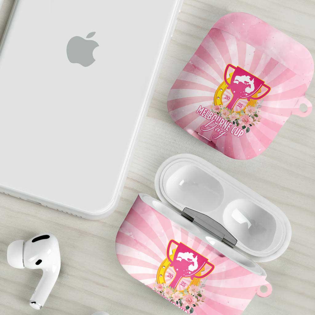 Australia Cup Melbourne Horse Racing AirPods Case 2025 Champion Trophy With Horseshoe - Aussie Hoodie