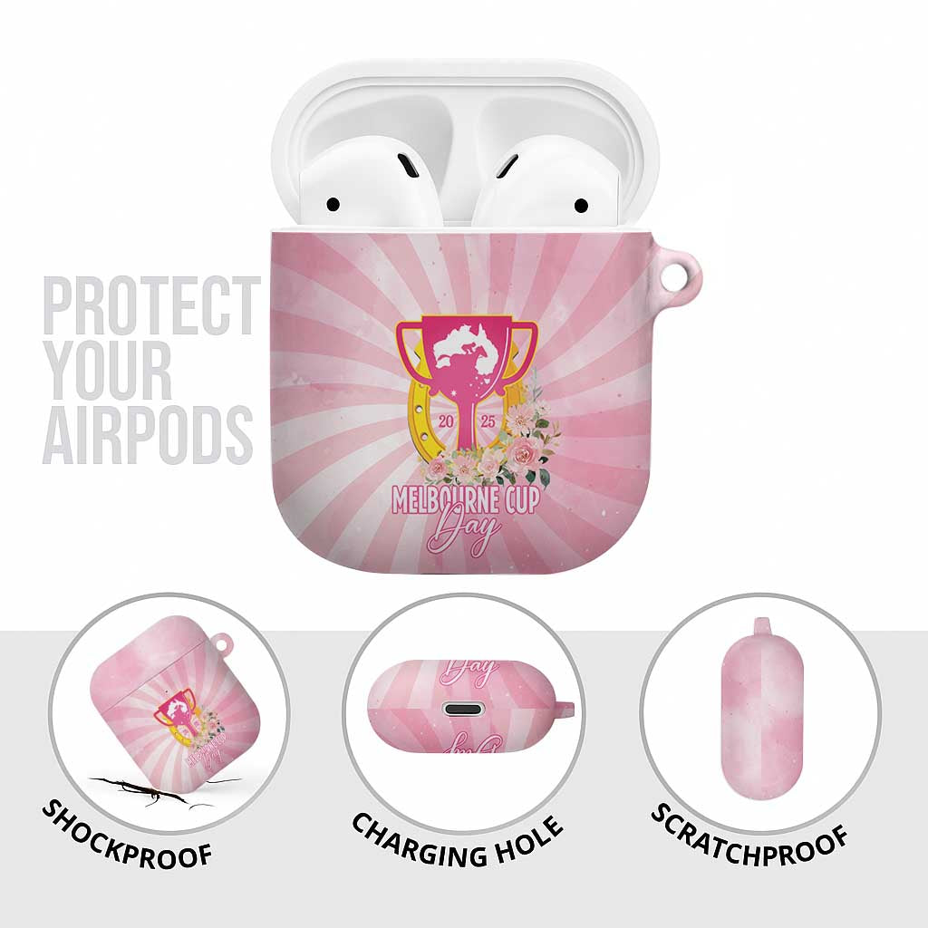 Australia Cup Melbourne Horse Racing AirPods Case 2025 Champion Trophy With Horseshoe - Aussie Hoodie