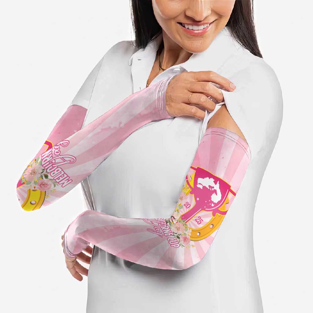 Australia Cup Melbourne Horse Racing Arm Sleeves 2025 Champion Trophy With Horseshoe - Aussie Hoodie