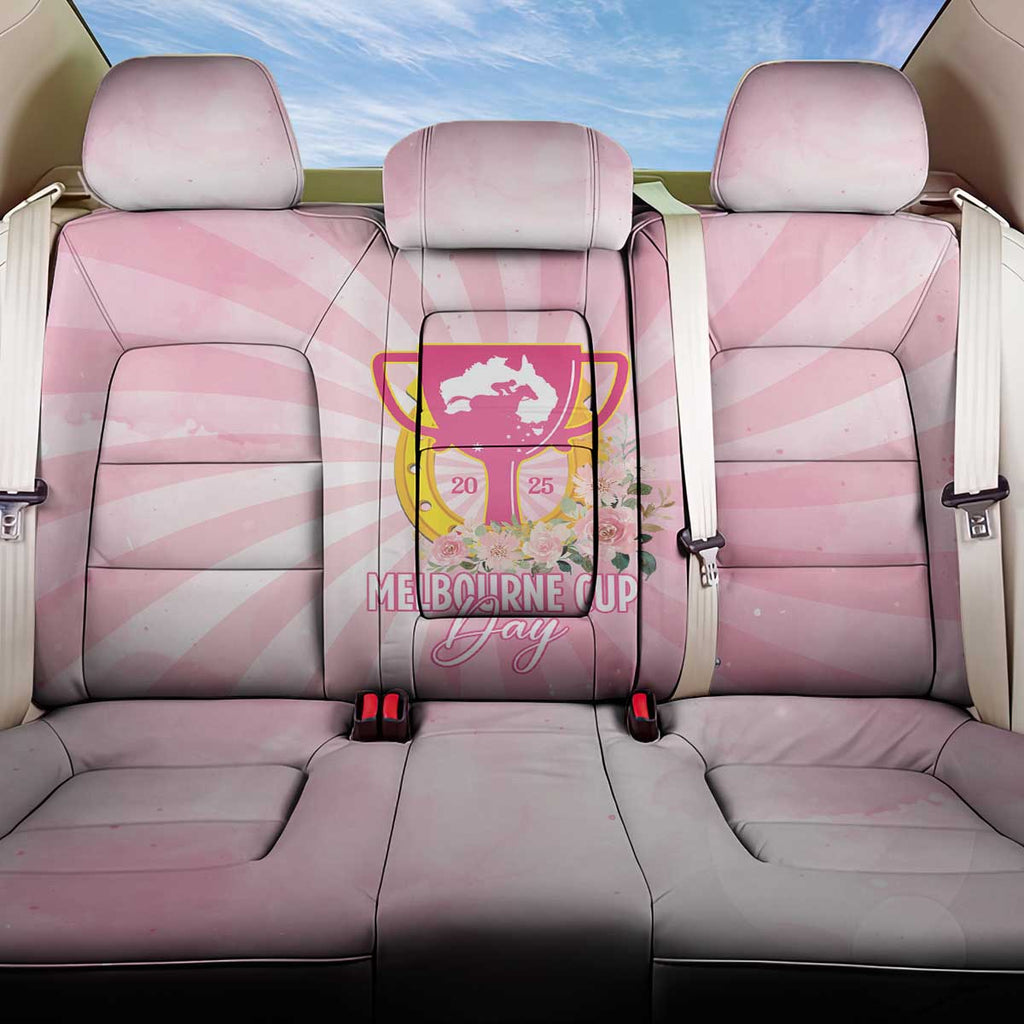 Australia Cup Melbourne Horse Racing Back Car Seat Cover 2025 Champion Trophy With Horseshoe - Aussie Hoodie
