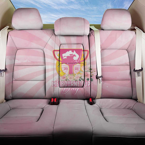 Australia Cup Melbourne Horse Racing Back Car Seat Cover 2025 Champion Trophy With Horseshoe - Aussie Hoodie