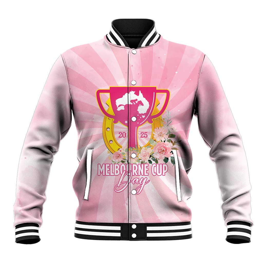 Australia Cup Melbourne Horse Racing Baseball Jacket 2025 Champion Trophy With Horseshoe - Aussie Hoodie