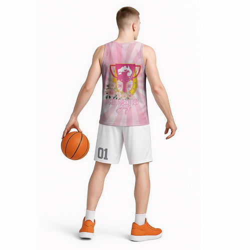 Australia Cup Melbourne Horse Racing Basketball Jersey 2025 Champion Trophy With Horseshoe - Aussie Hoodie