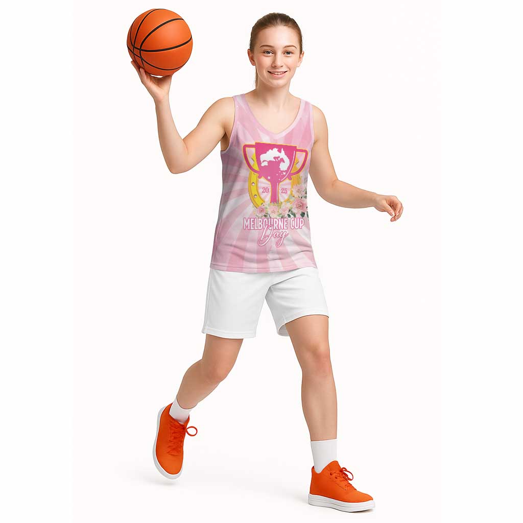 Australia Cup Melbourne Horse Racing Basketball Jersey 2025 Champion Trophy With Horseshoe - Aussie Hoodie