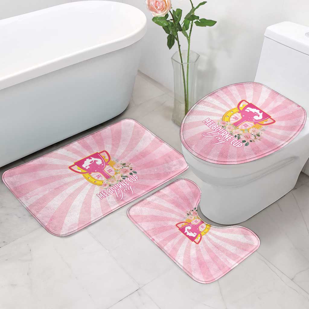 Australia Cup Melbourne Horse Racing Bathroom Set 2025 Champion Trophy With Horseshoe - Aussie Hoodie