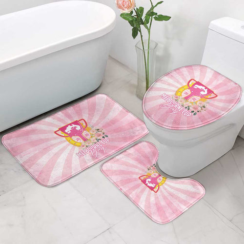 Australia Cup Melbourne Horse Racing Bathroom Set 2025 Champion Trophy With Horseshoe - Aussie Hoodie