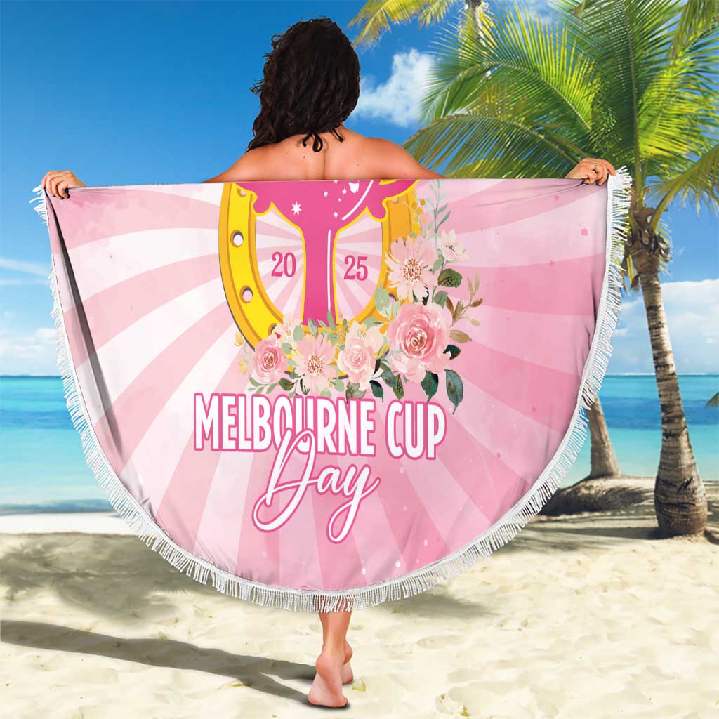 Australia Cup Melbourne Horse Racing Beach Blanket 2025 Champion Trophy With Horseshoe - Aussie Hoodie