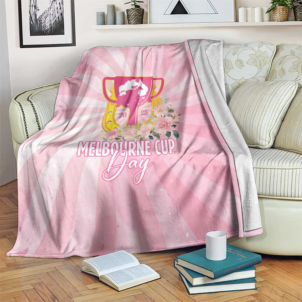 Australia Cup Melbourne Horse Racing Blanket 2025 Champion Trophy With Horseshoe - Aussie Hoodie