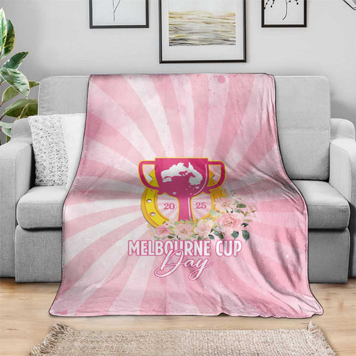 Australia Cup Melbourne Horse Racing Blanket 2025 Champion Trophy With Horseshoe - Aussie Hoodie