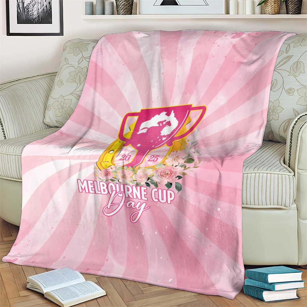 Australia Cup Melbourne Horse Racing Blanket 2025 Champion Trophy With Horseshoe - Aussie Hoodie