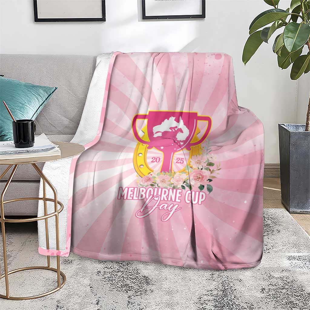 Australia Cup Melbourne Horse Racing Blanket 2025 Champion Trophy With Horseshoe - Aussie Hoodie