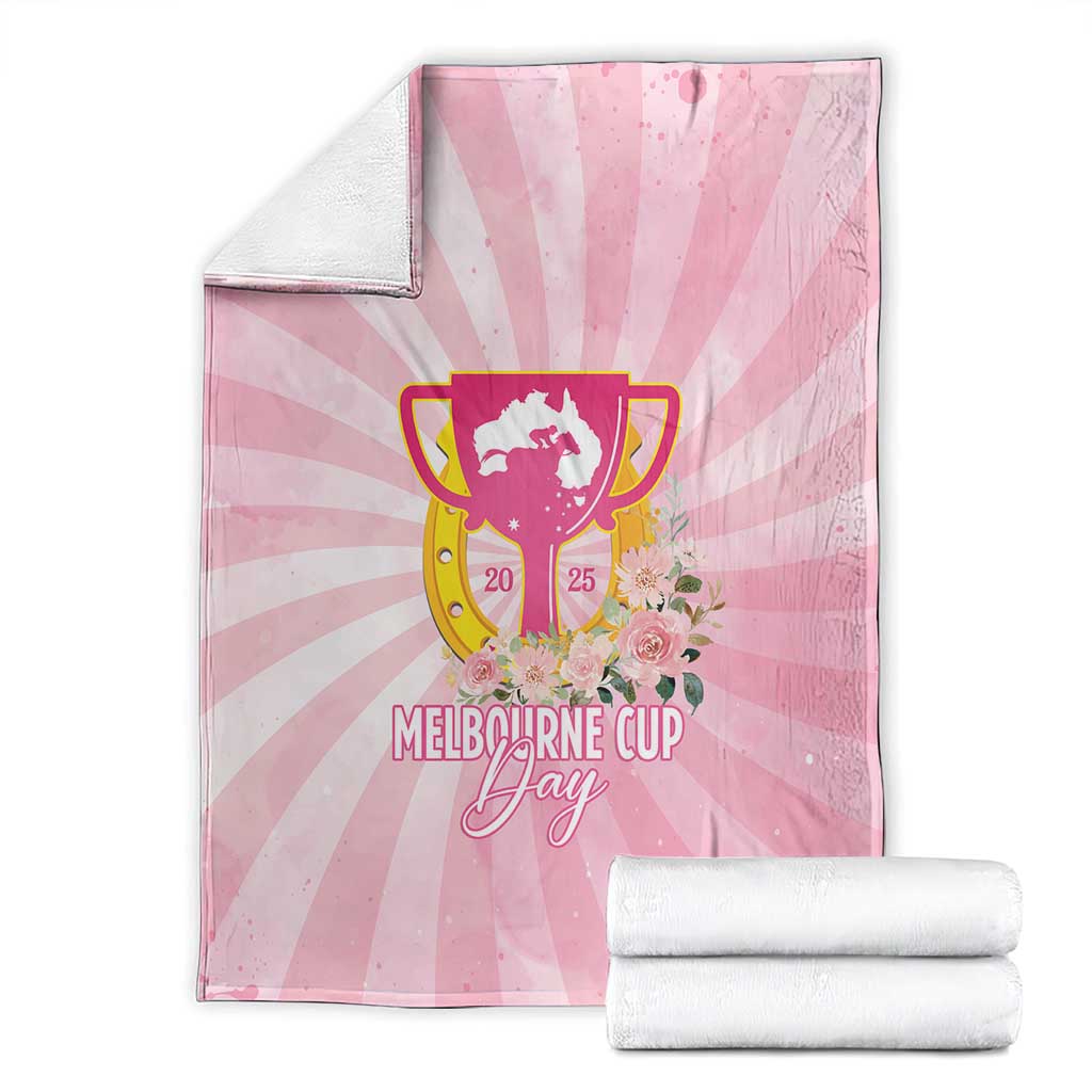 Australia Cup Melbourne Horse Racing Blanket 2025 Champion Trophy With Horseshoe - Aussie Hoodie