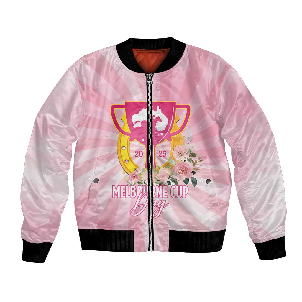 Australia Cup Melbourne Horse Racing Bomber Jacket 2025 Champion Trophy With Horseshoe - Aussie Hoodie