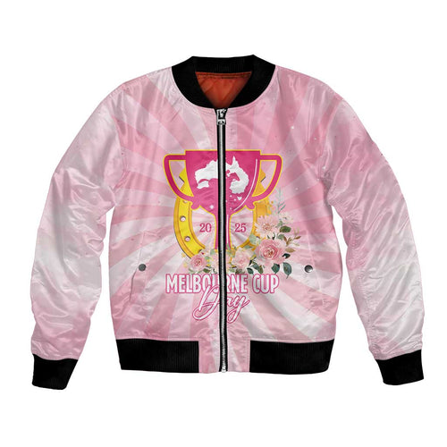 Australia Cup Melbourne Horse Racing Bomber Jacket 2025 Champion Trophy With Horseshoe - Aussie Hoodie