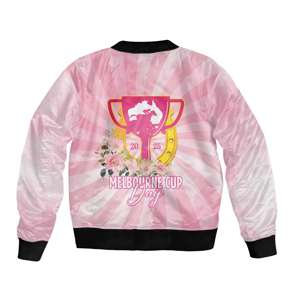 Australia Cup Melbourne Horse Racing Bomber Jacket 2025 Champion Trophy With Horseshoe - Aussie Hoodie