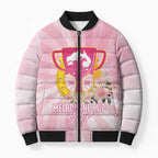 Australia Cup Melbourne Horse Racing Bomber Puffer Jacket 2025 Champion Trophy With Horseshoe - Aussie Hoodie
