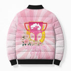 Australia Cup Melbourne Horse Racing Bomber Puffer Jacket 2025 Champion Trophy With Horseshoe - Aussie Hoodie