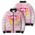 Australia Cup Melbourne Horse Racing Bomber Puffer Jacket 2025 Champion Trophy With Horseshoe - Aussie Hoodie