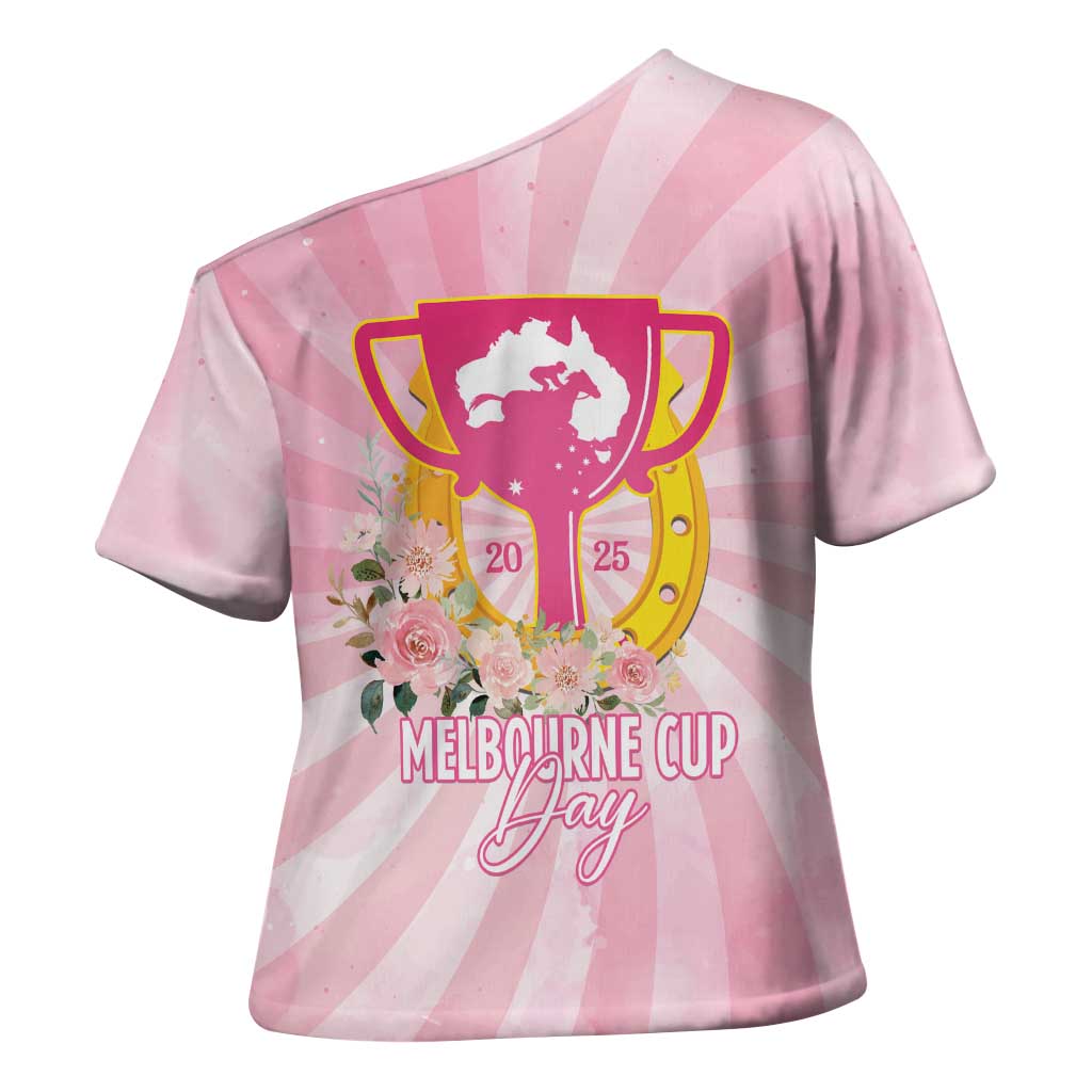 Australia Cup Melbourne Horse Racing Cross Shoulder Shirt 2025 Champion Trophy With Horseshoe - Aussie Hoodie