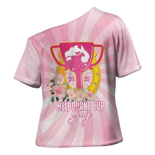 Australia Cup Melbourne Horse Racing Cross Shoulder Shirt 2025 Champion Trophy With Horseshoe - Aussie Hoodie