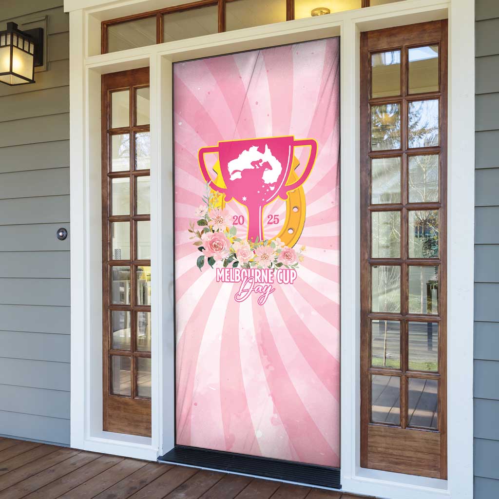 Australia Cup Melbourne Horse Racing Door Cover 2025 Champion Trophy With Horseshoe - Aussie Hoodie