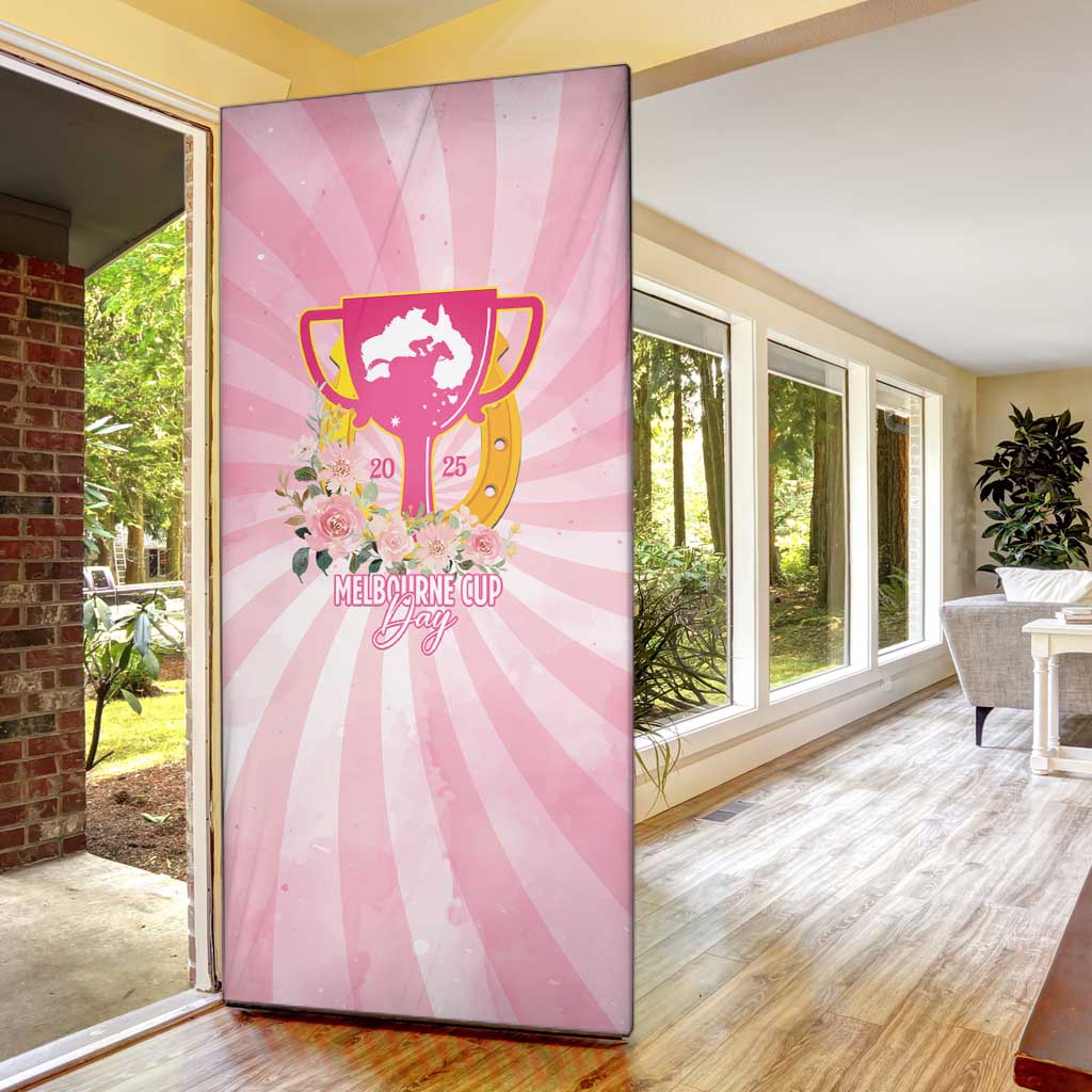 Australia Cup Melbourne Horse Racing Door Cover 2025 Champion Trophy With Horseshoe - Aussie Hoodie