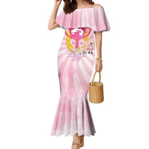 Australia Cup Melbourne Horse Racing Family Matching Mermaid Dress and Hawaiian Shirt 2025 Champion Trophy With Horseshoe - Aussie Hoodie