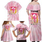 Australia Cup Melbourne Horse Racing Family Matching Off Shoulder Maxi Dress and Hawaiian Shirt 2025 Champion Trophy With Horseshoe - Aussie Hoodie