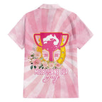 Australia Cup Melbourne Horse Racing Family Matching Off Shoulder Maxi Dress and Hawaiian Shirt 2025 Champion Trophy With Horseshoe - Aussie Hoodie