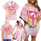 Australia Cup Melbourne Horse Racing Family Matching Off Shoulder Short Dress and Hawaiian Shirt 2025 Champion Trophy With Horseshoe - Aussie Hoodie