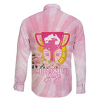 Australia Cup Melbourne Horse Racing Family Matching Off Shoulder Short Dress and Hawaiian Shirt 2025 Champion Trophy With Horseshoe - Aussie Hoodie