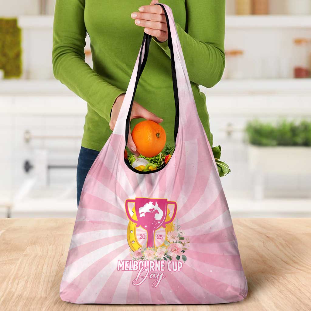 Australia Cup Melbourne Horse Racing Grocery Bag 2025 Champion Trophy With Horseshoe - Aussie Hoodie