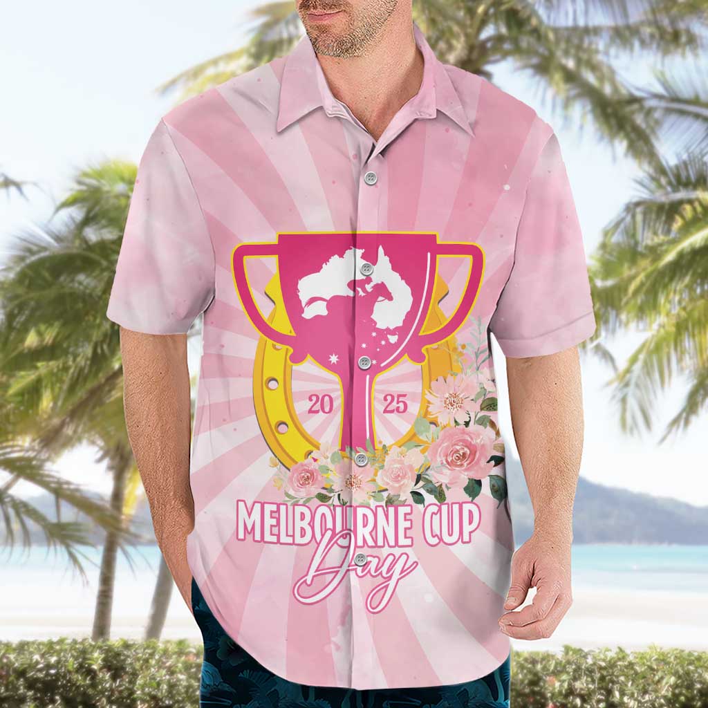Australia Cup Melbourne Horse Racing Hawaiian Shirt 2025 Champion Trophy With Horseshoe - Aussie Hoodie