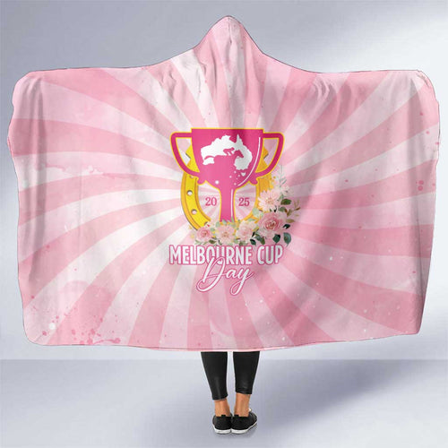 Australia Cup Melbourne Horse Racing Hooded Blanket 2025 Champion Trophy With Horseshoe - Aussie Hoodie