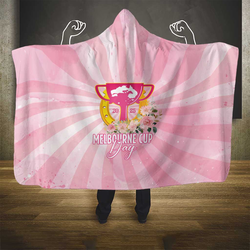 Australia Cup Melbourne Horse Racing Hooded Blanket 2025 Champion Trophy With Horseshoe - Aussie Hoodie