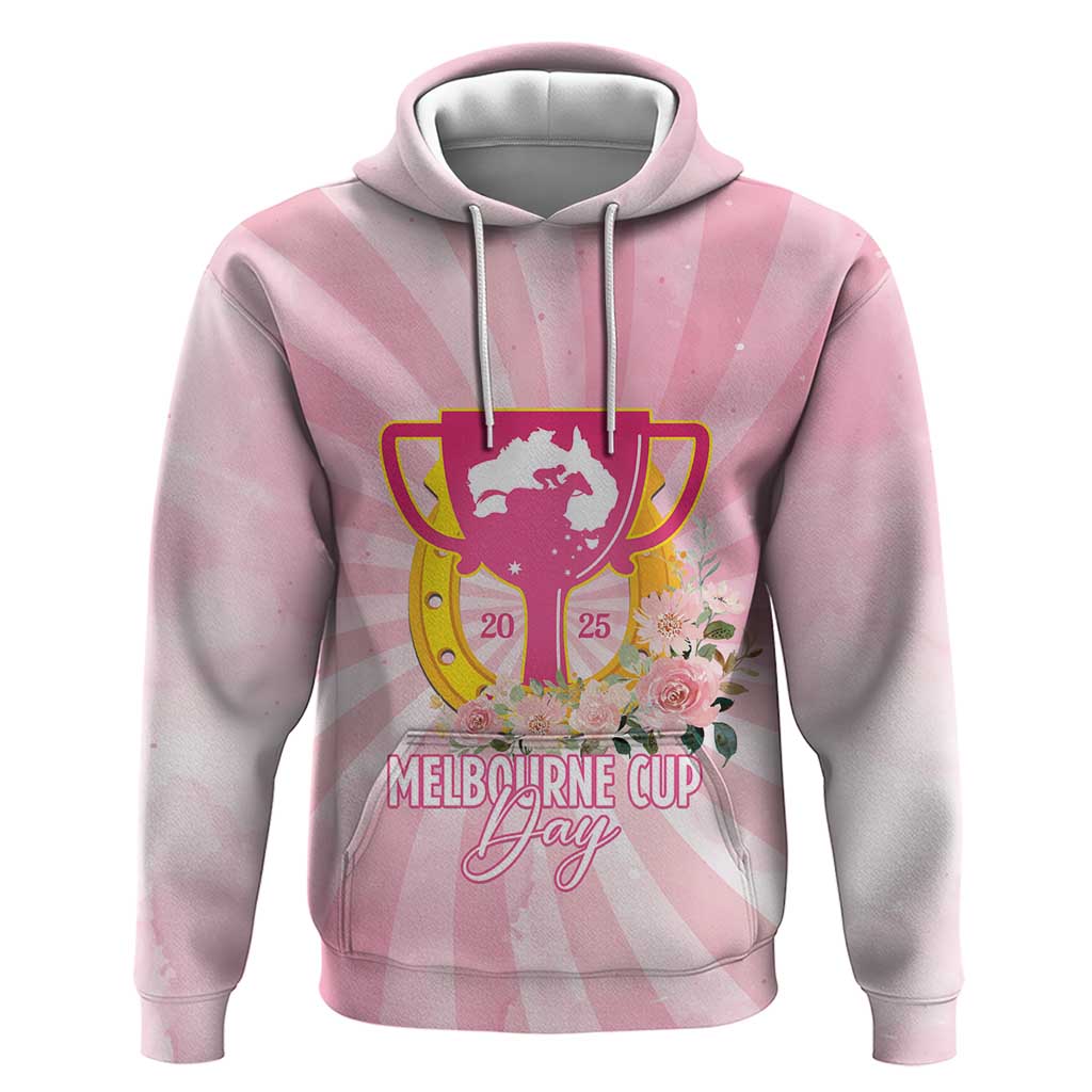 Australia Cup Melbourne Horse Racing Hoodie 2025 Champion Trophy With Horseshoe - Aussie Hoodie
