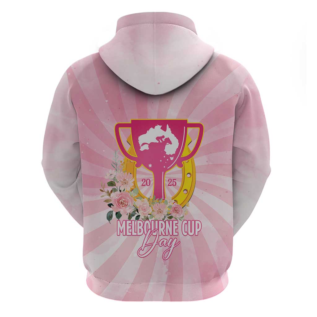 Australia Cup Melbourne Horse Racing Hoodie 2025 Champion Trophy With Horseshoe - Aussie Hoodie