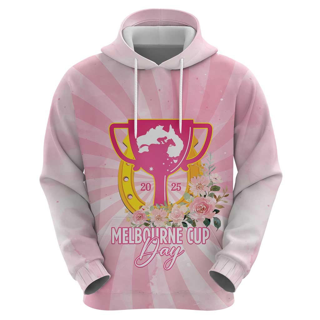 Australia Cup Melbourne Horse Racing Hoodie 2025 Champion Trophy With Horseshoe - Aussie Hoodie