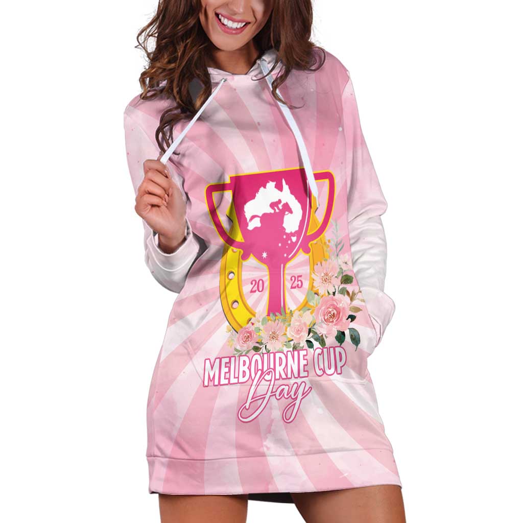 Australia Cup Melbourne Horse Racing Hoodie Dress 2025 Champion Trophy With Horseshoe - Aussie Hoodie