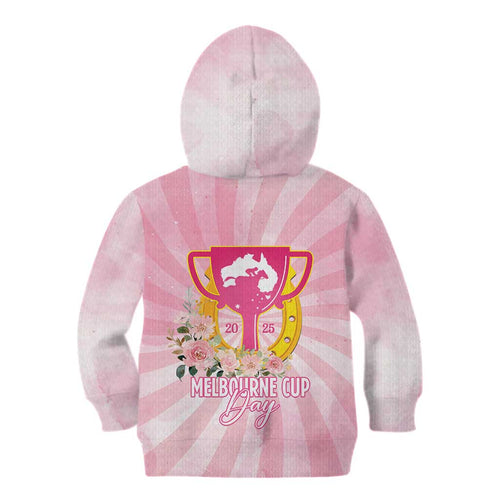 Australia Cup Melbourne Horse Racing Kid Hoodie 2025 Champion Trophy With Horseshoe - Aussie Hoodie