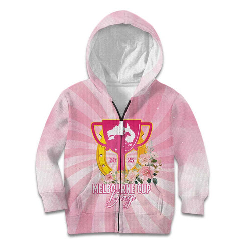 Australia Cup Melbourne Horse Racing Kid Hoodie 2025 Champion Trophy With Horseshoe - Aussie Hoodie