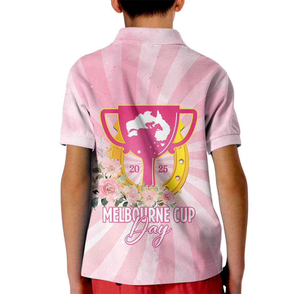 Australia Cup Melbourne Horse Racing Kid Polo Shirt 2025 Champion Trophy With Horseshoe - Aussie Hoodie