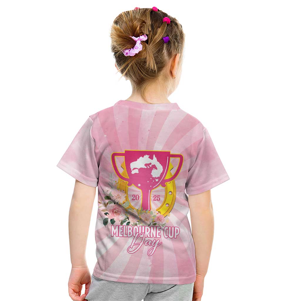 Australia Cup Melbourne Horse Racing Kid T Shirt 2025 Champion Trophy With Horseshoe - Aussie Hoodie