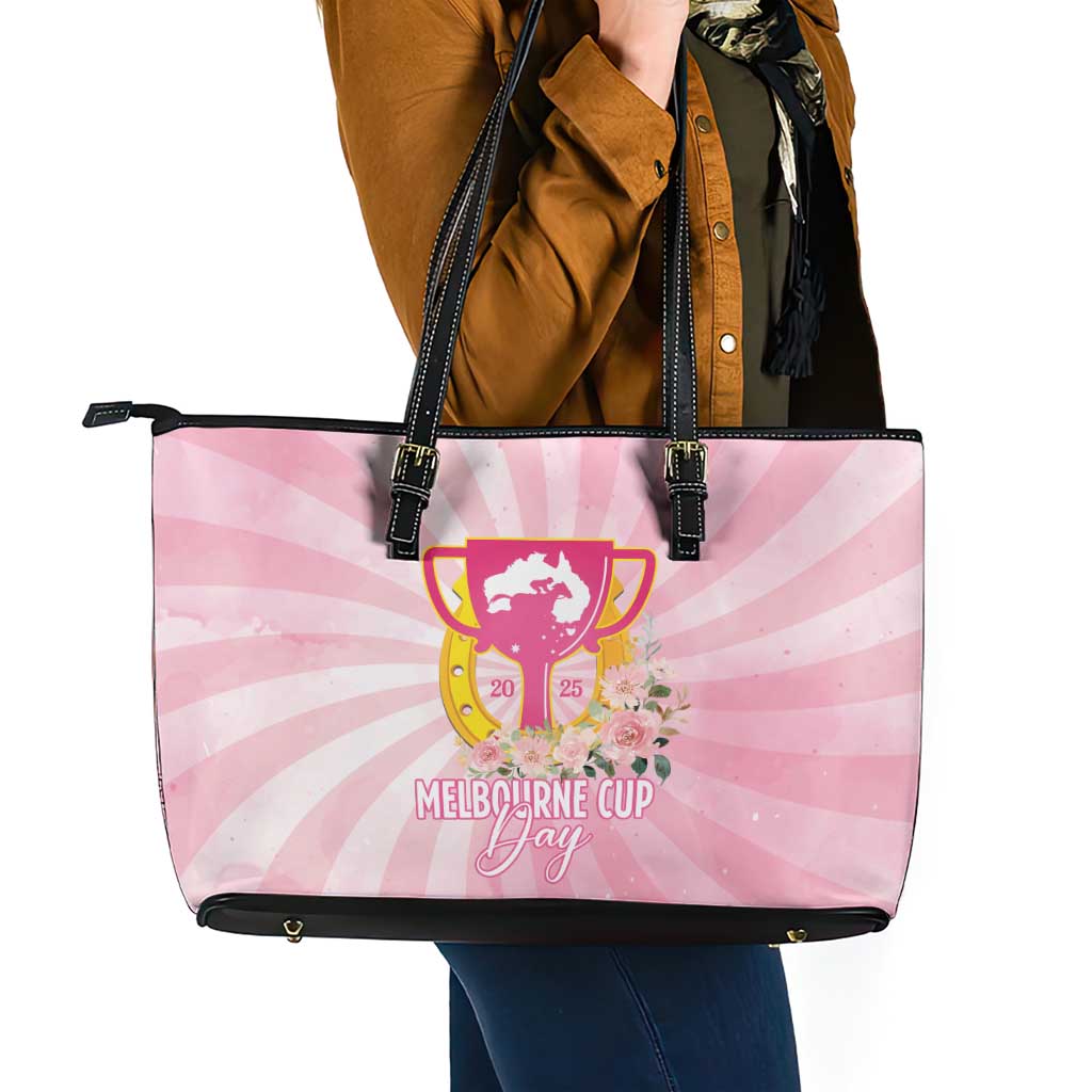 Australia Cup Melbourne Horse Racing Leather Tote Bag 2025 Champion Trophy With Horseshoe - Aussie Hoodie