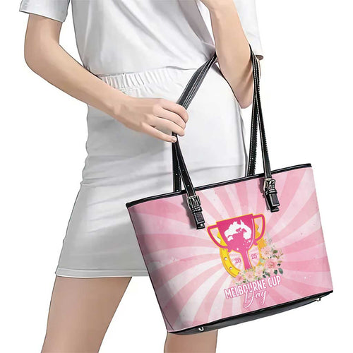 Australia Cup Melbourne Horse Racing Leather Tote Bag 2025 Champion Trophy With Horseshoe - Aussie Hoodie