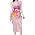 Australia Cup Melbourne Horse Racing Long Sleeve Bodycon Dress 2025 Champion Trophy With Horseshoe - Aussie Hoodie