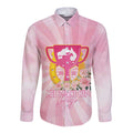 Australia Cup Melbourne Horse Racing Long Sleeve Button Shirt 2025 Champion Trophy With Horseshoe - Aussie Hoodie