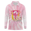 Australia Cup Melbourne Horse Racing Long Sleeve Polo Shirt 2025 Champion Trophy With Horseshoe - Aussie Hoodie